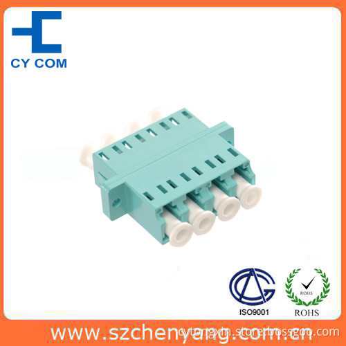 LC/PC-LC/PC Om3 Quad Fiber Optic Adapter